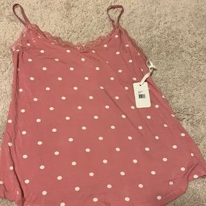 NWT Seeing Stars Size Small Blush Polka Dot Tank Top